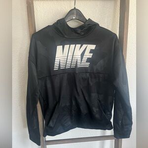Nike Sweatshirt, black on black camo, size youth XL